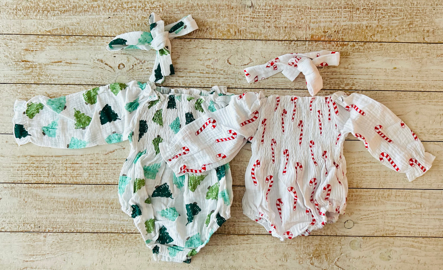 Candy Cane Bow & Romper