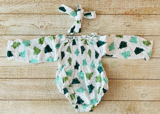 Christmas Tree Bow & Romper