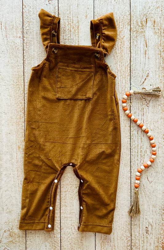 Plush Brown Overalls