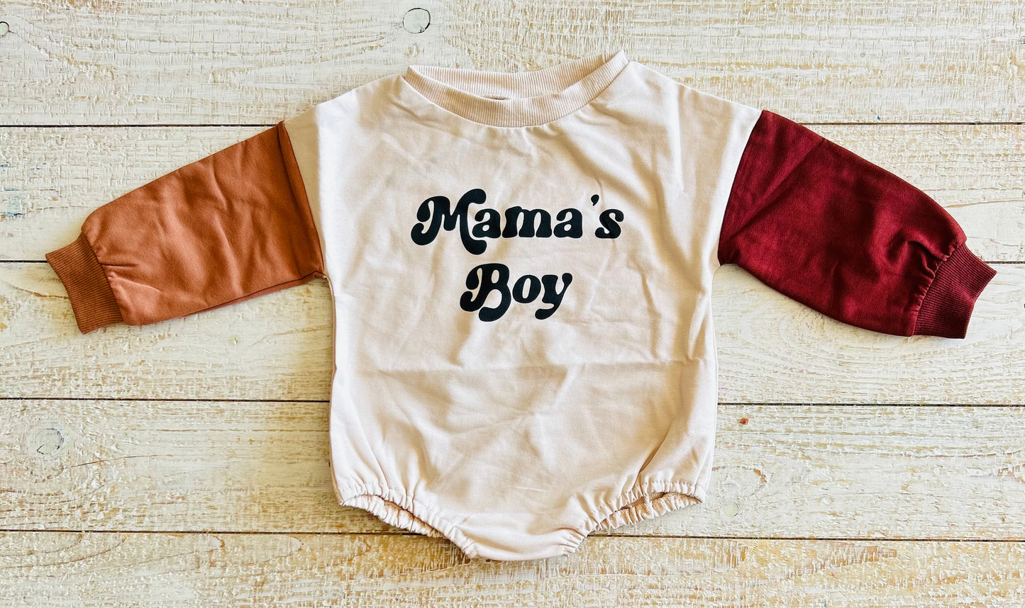 Mama's Boy Bubble Sweater Romper