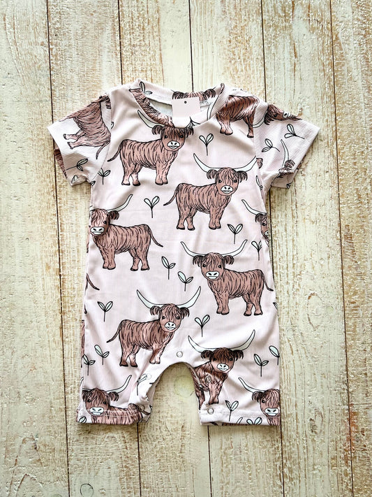 Highland Cow Moo Romper