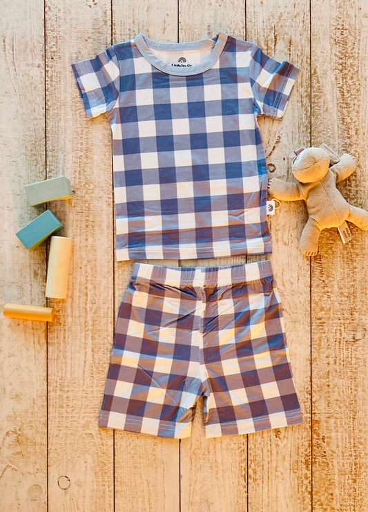 Blue Plaid Shorts Jammies