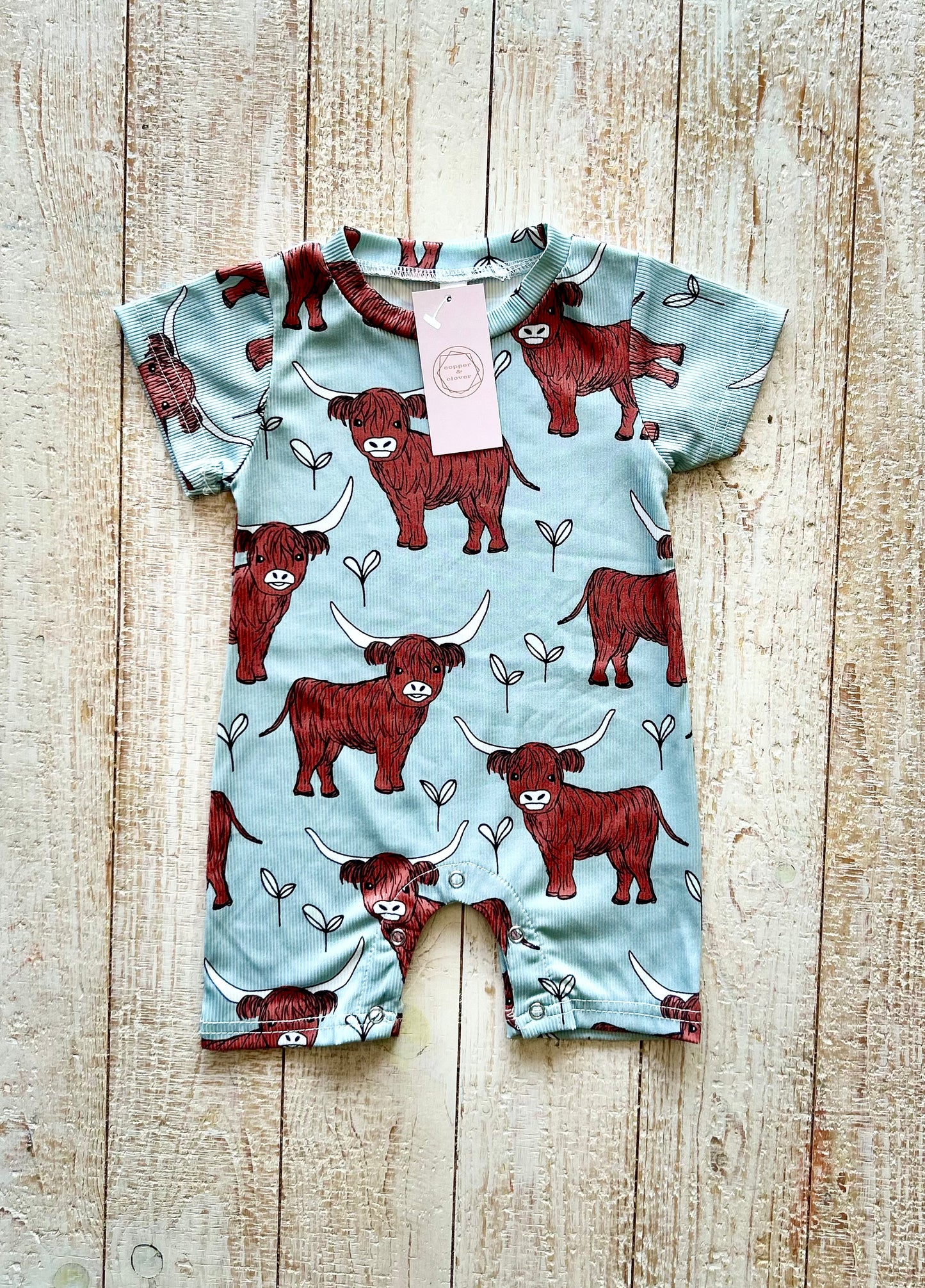 Highland Cow Moo Romper