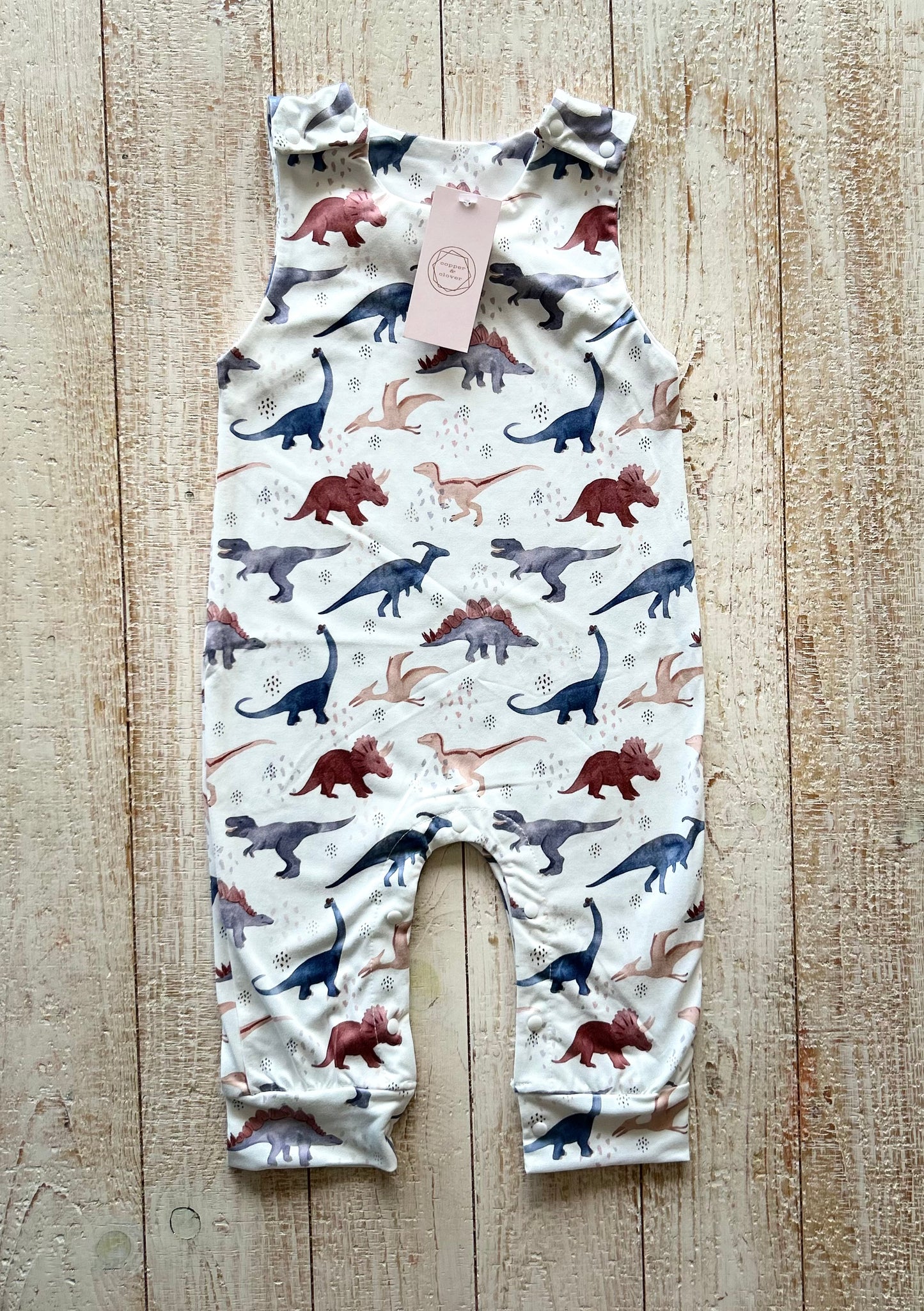 White Dino Romper